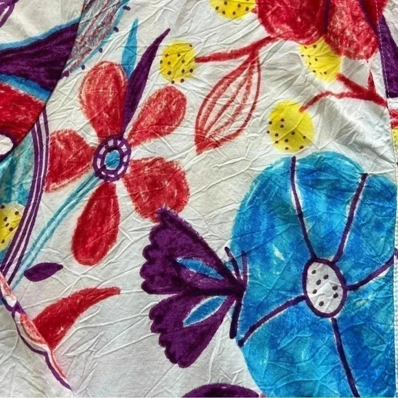 Jams World Retro Trinity Shirt Artsy Novelty Women’s Medium Floral Hippy Boho - Picture 7 of 13